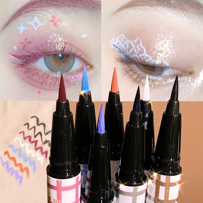 Waterproof Liquid Eyeliner Pen - Colorful Liquid Eyeliner Pencil Matte Waterproof