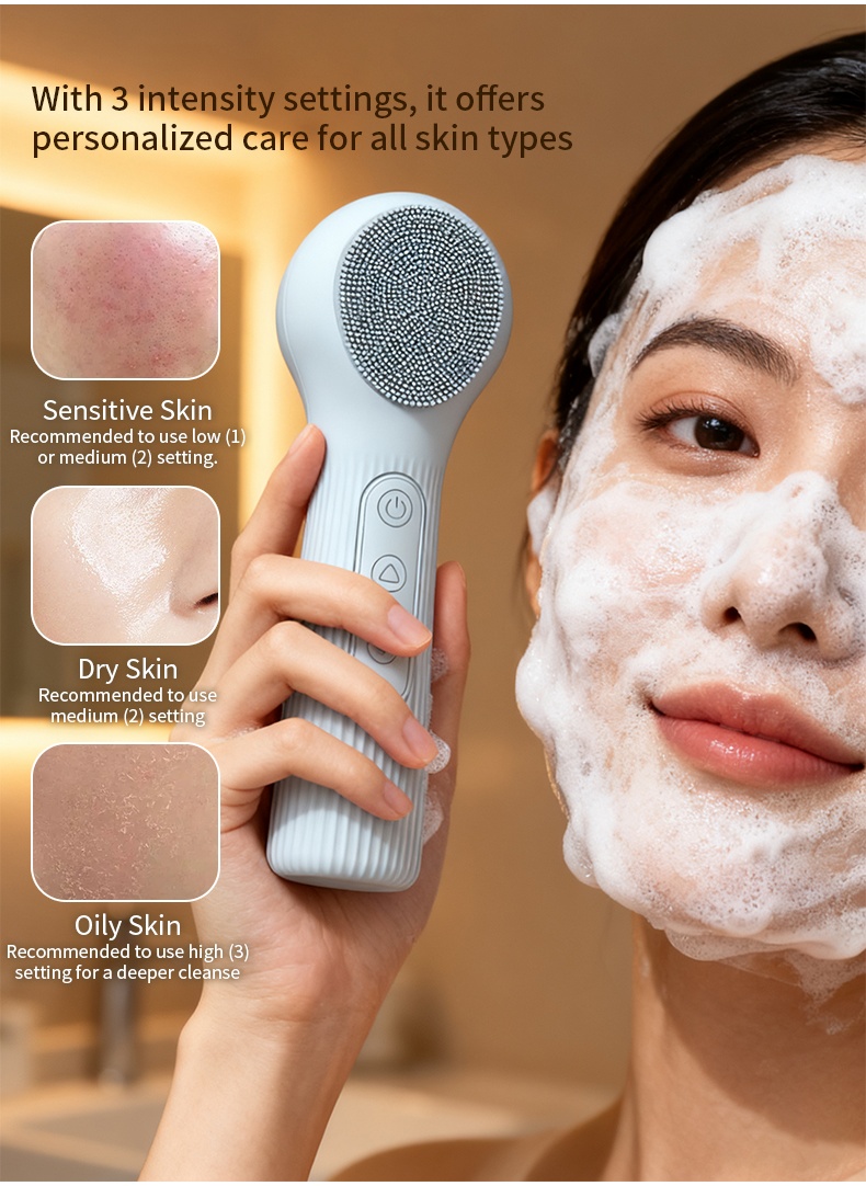 Silicone Cleansing Brush Recha - Silicone Face Scrubber Electric review and price