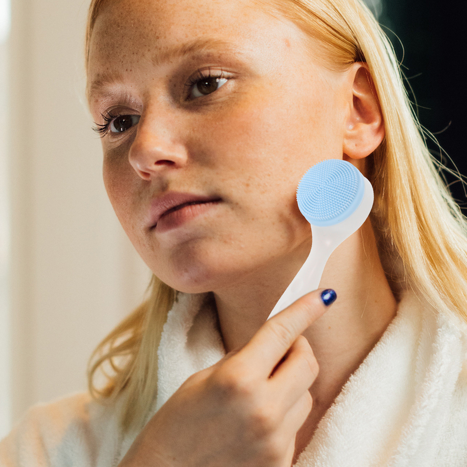 2Pcs Facial Brush Silicone Fac - Silicone Face Scrubber Electric review and price
