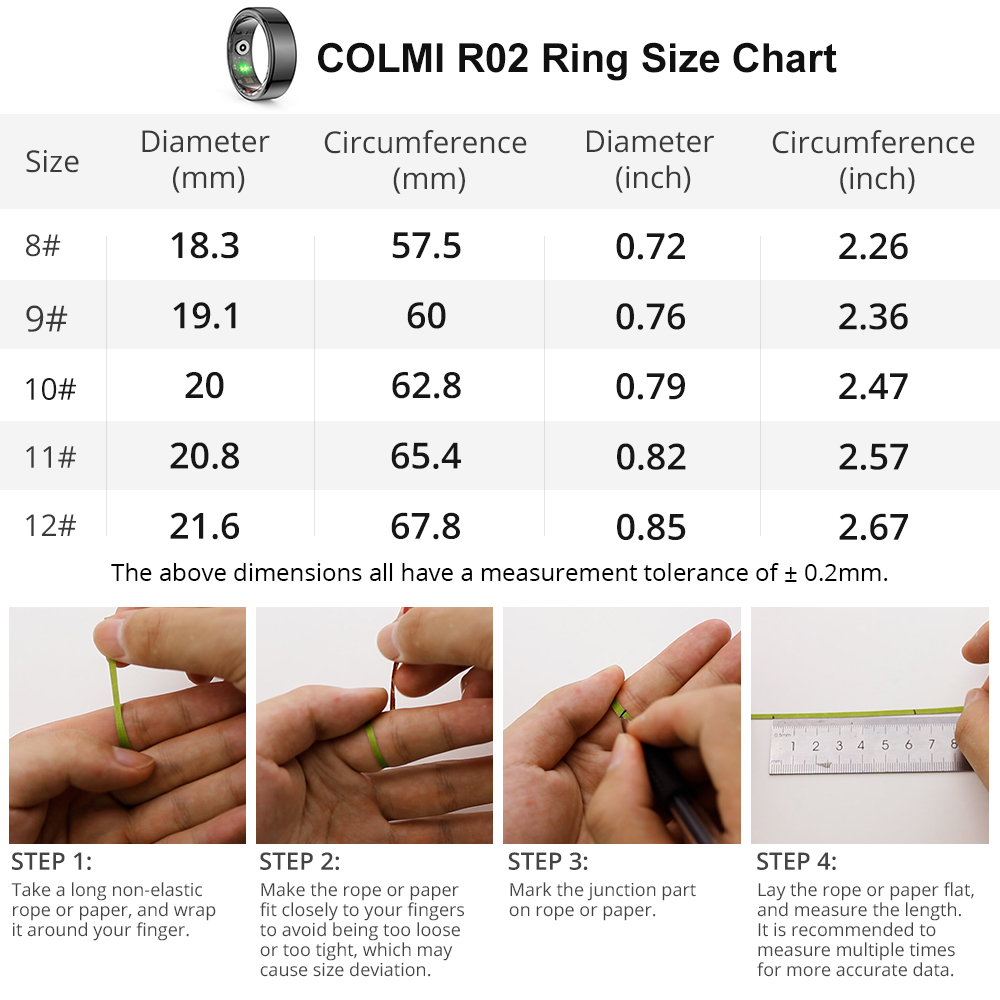[2024 ] COLMI R02 Smart Ring M - Health Monitors review and price
