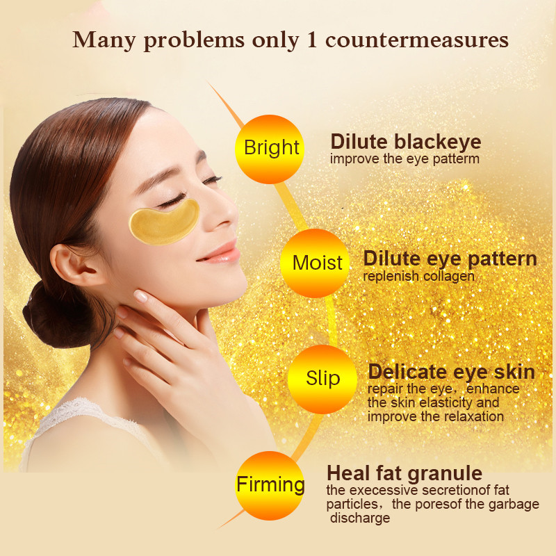 10/20pcs Golden Crystal Collag - Collagen Under Eye Patches review and price