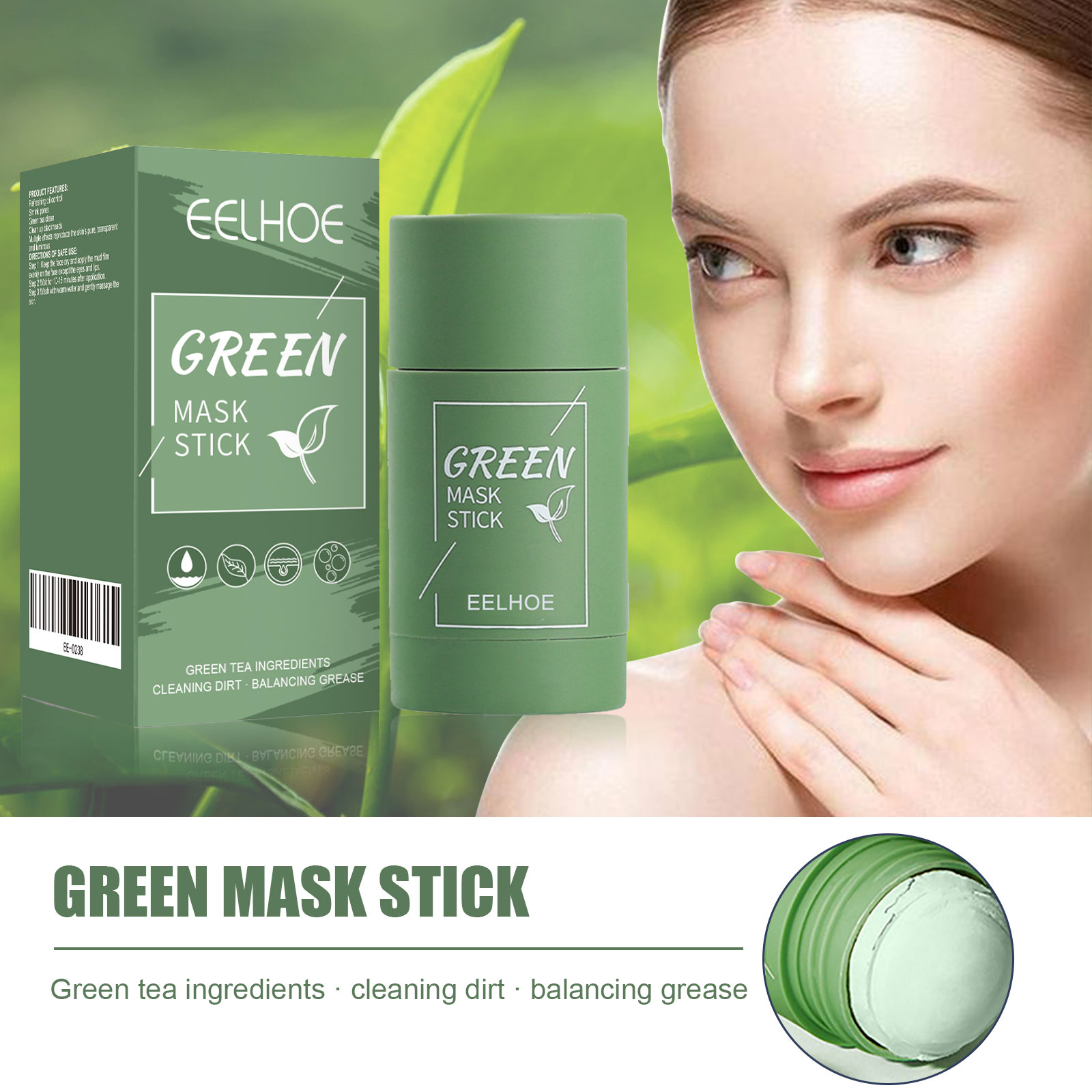 Green Tea Solid Mask Stick - D - Green Tea Cleansing Clay Mask review and price