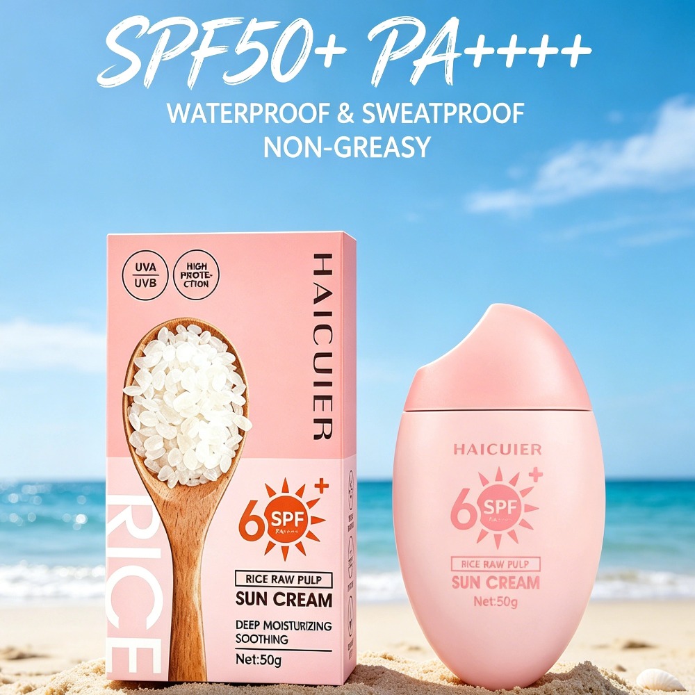 SPF50+ Sunscreen Rice Raw Pulp - Spf 50 Waterproof Sunscreen review and price