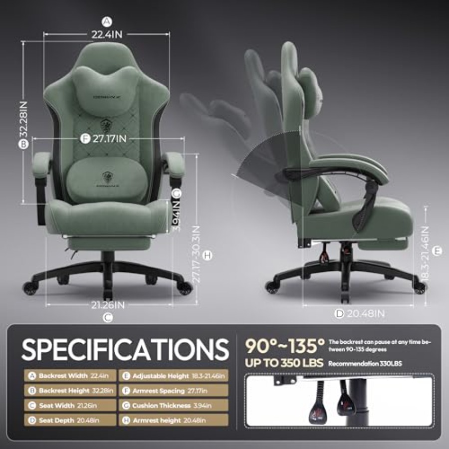 Gaming Chair for Adults with H - Massage review and price