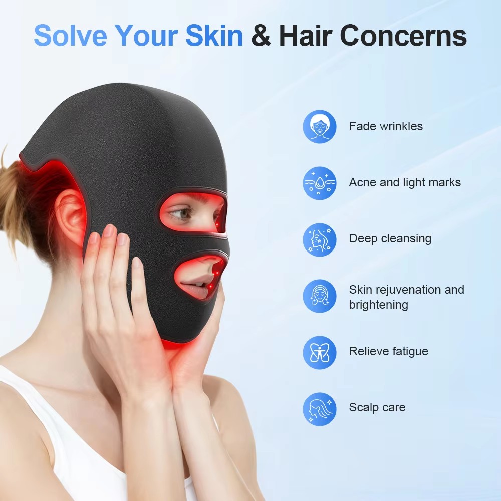 4Colors LED Hat&Face Mask Red  - Led Light Therapy Face Mask review and price