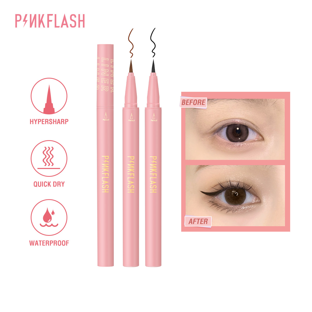 PINKFLASH Black Liquid Eyeline - Waterproof Liquid Eyeliner Pen review and price