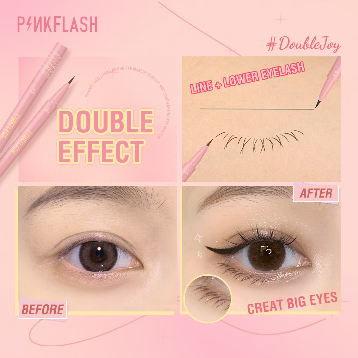 PINKFLASH Black Liquid Eyeline - Waterproof Liquid Eyeliner Pen review and price