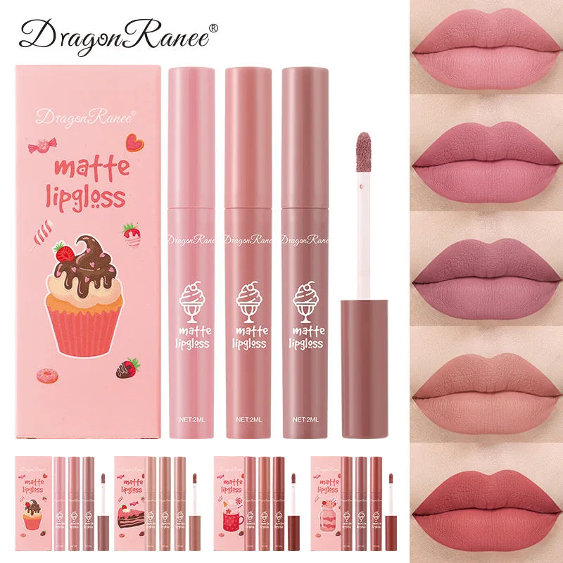 3PCS/Set Velvet Matte Nude Liq - Matte Velvet Lip Tint Long Lasting review and price