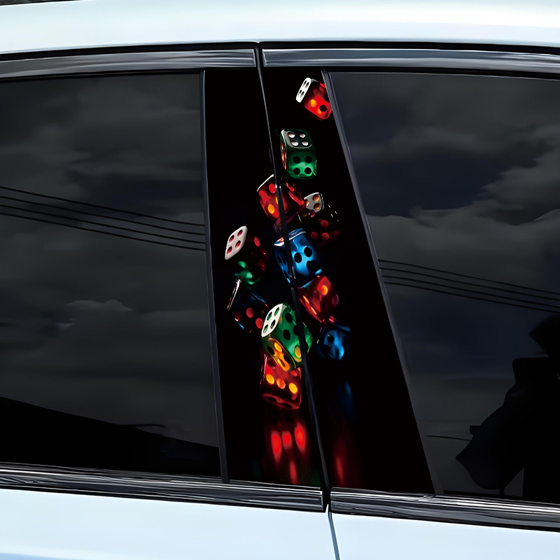 2pcs Poker Car Stickers Funny  - Spf 50 Waterproof Sunscreen review and price