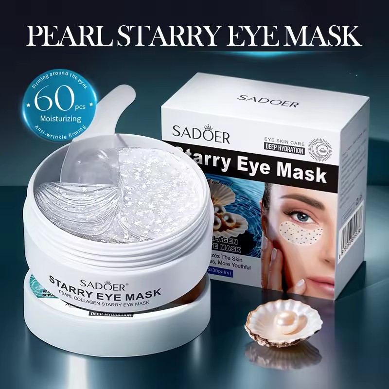 60pcs SADOER Pearl Crystal Col - Collagen Under Eye Patches review and price