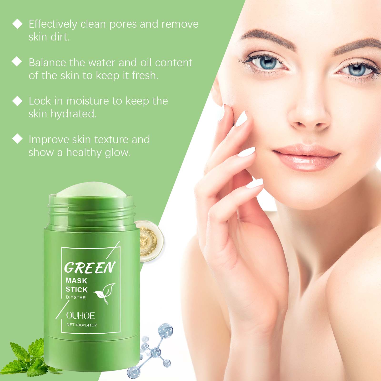 1~5PCS Green Tea Clay Stick Fo - Green Tea Cleansing Clay Mask review and price