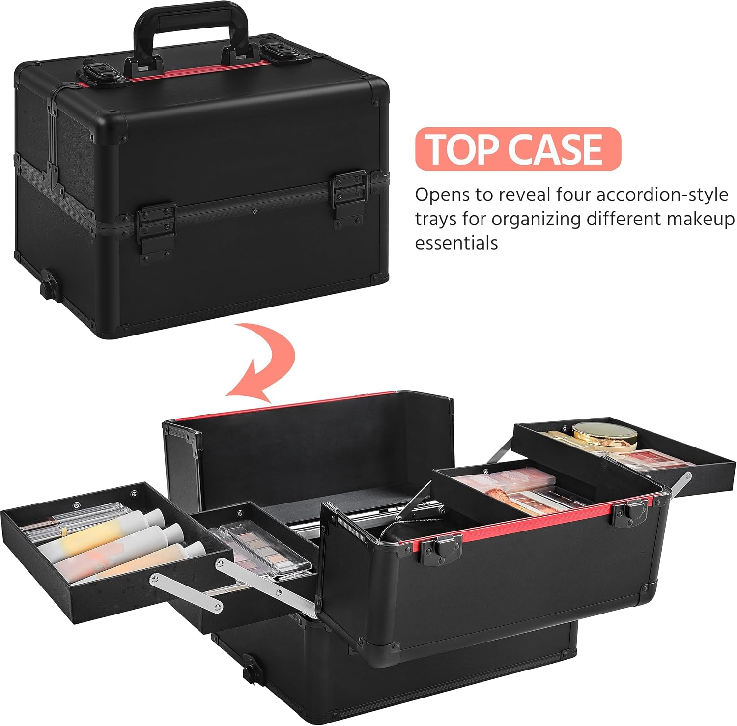 Rolling Makeup Train Case, Cos - Makeup review and price