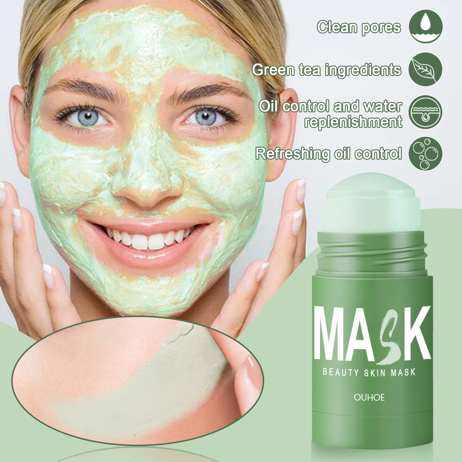 Green Tea Solid Mask Stick - D - Green Tea Cleansing Clay Mask review and price
